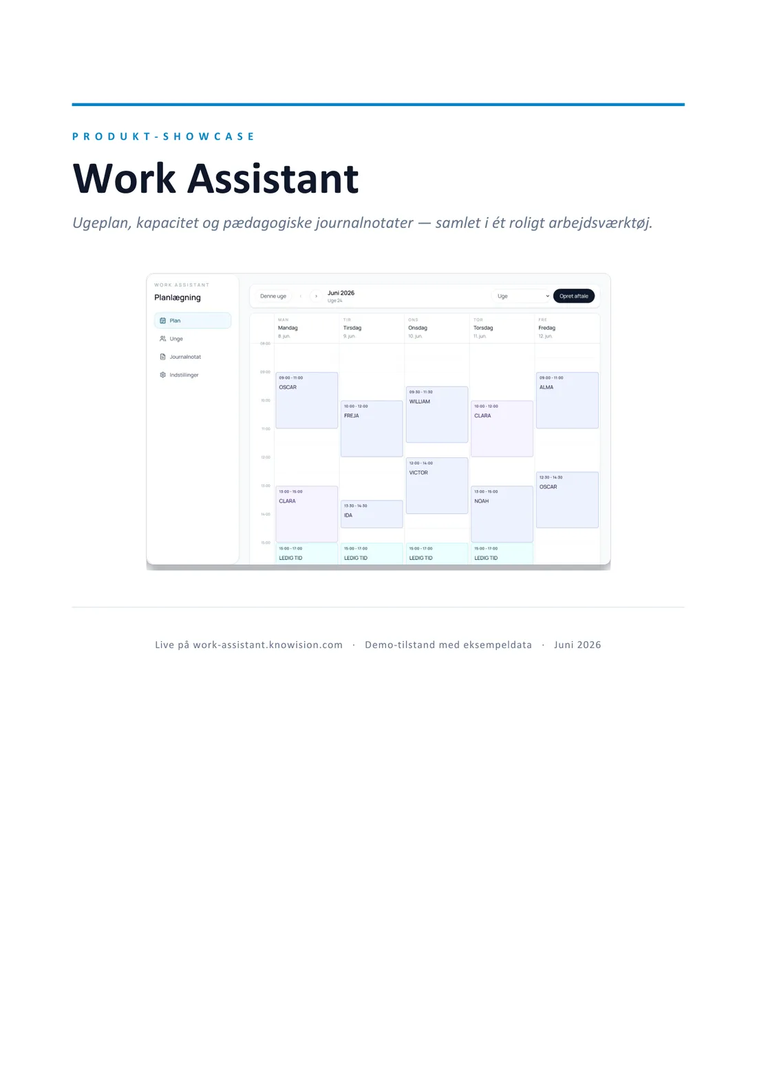 Work Assistant — showcase